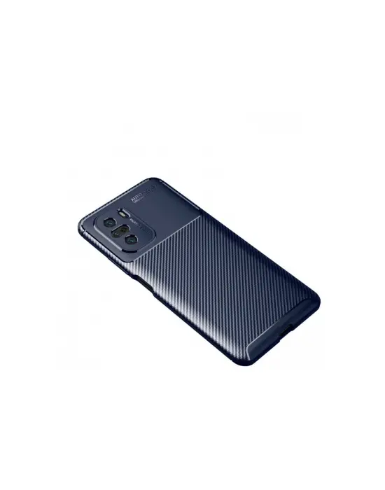 Xiaomi Poco F3 Kılıf Auto Focus Karbon Kapak - Lacivert