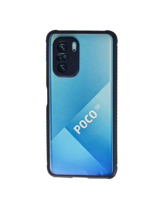 Xiaomi Poco F3 Kılıf Miami Şeffaf Silikon - Lacivert