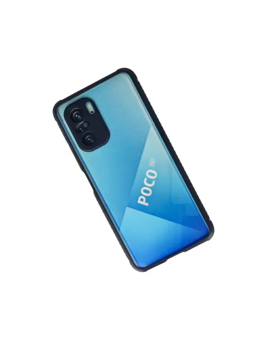 Xiaomi Poco F3 Kılıf Miami Şeffaf Silikon - Lacivert