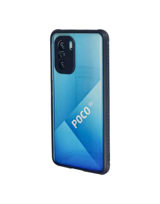 Xiaomi Poco F3 Kılıf Miami Şeffaf Silikon - Lacivert