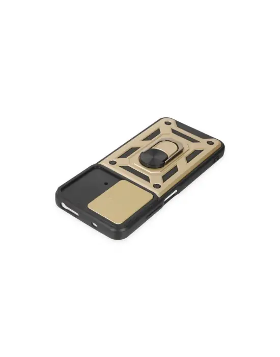 Xiaomi Poco M4 Pro 4g Kılıf Pars Lens Yüzüklü Silikon - Gold