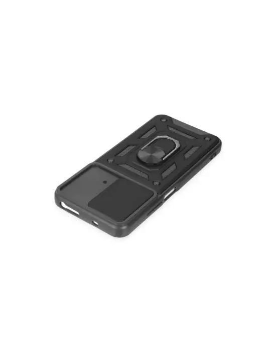 Xiaomi Poco M4 Pro 4g Kılıf Pars Lens Yüzüklü Silikon - Siyah