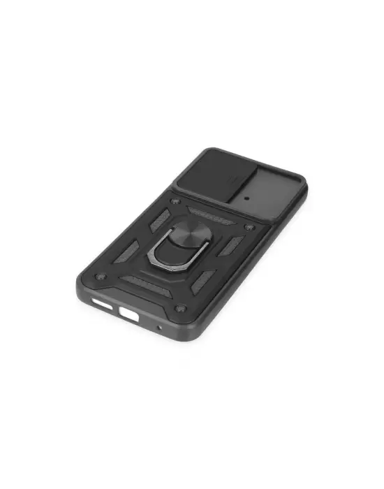 Xiaomi Poco M4 Pro 4g Kılıf Pars Lens Yüzüklü Silikon - Siyah