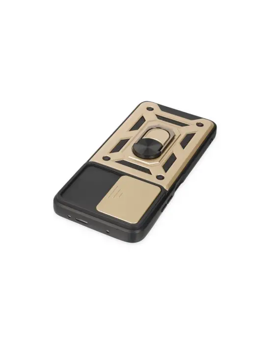 Xiaomi Poco X3 Gt Kılıf Pars Lens Yüzüklü Silikon - Gold