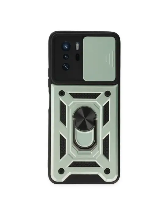 Xiaomi Poco X3 Gt Kılıf Pars Lens Yüzüklü Silikon - Yeşil