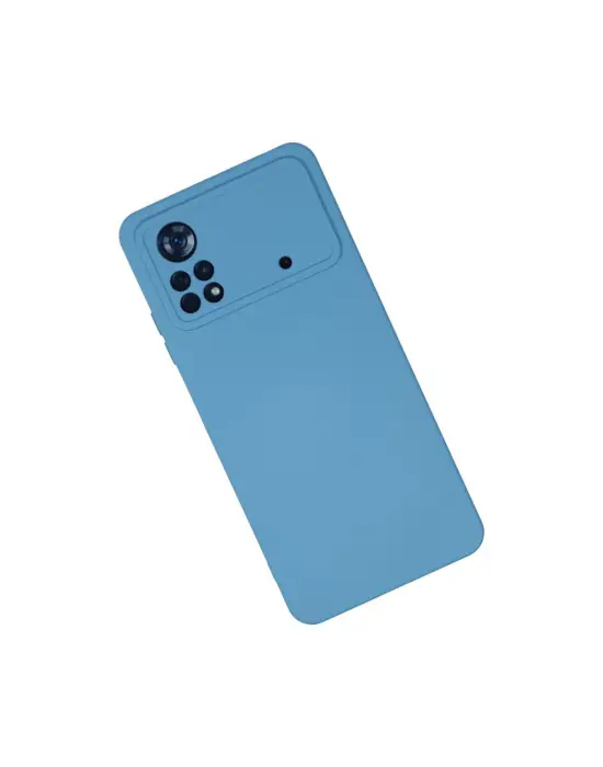 Xiaomi Poco X4 Pro 5g Kılıf Nano İçi Kadife Silikon - Mavi