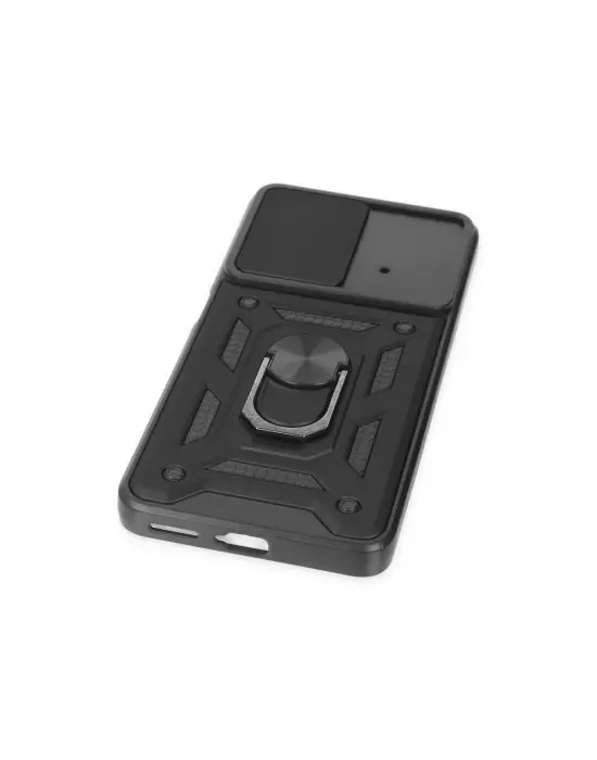 Xiaomi Poco X4 Pro 5g Kılıf Pars Lens Yüzüklü Silikon - Siyah