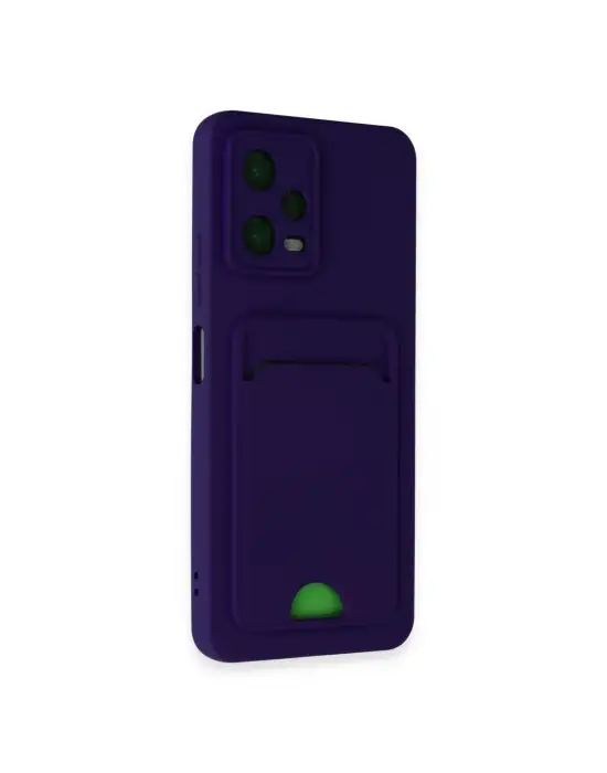 Xiaomi Poco X5 5g Kılıf Kelvin Kartvizitli Silikon - Derin Mor