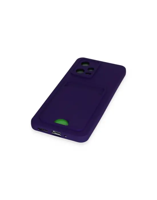 Xiaomi Poco X5 5g Kılıf Kelvin Kartvizitli Silikon - Derin Mor
