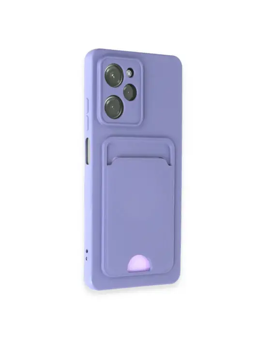 Xiaomi Poco X5 Pro 5g Kılıf Kelvin Kartvizitli Silikon - Lila