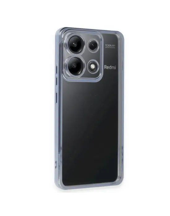 Xiaomi Poco X6 Kılıf Razer Lensli Silikon - Açık Mavi