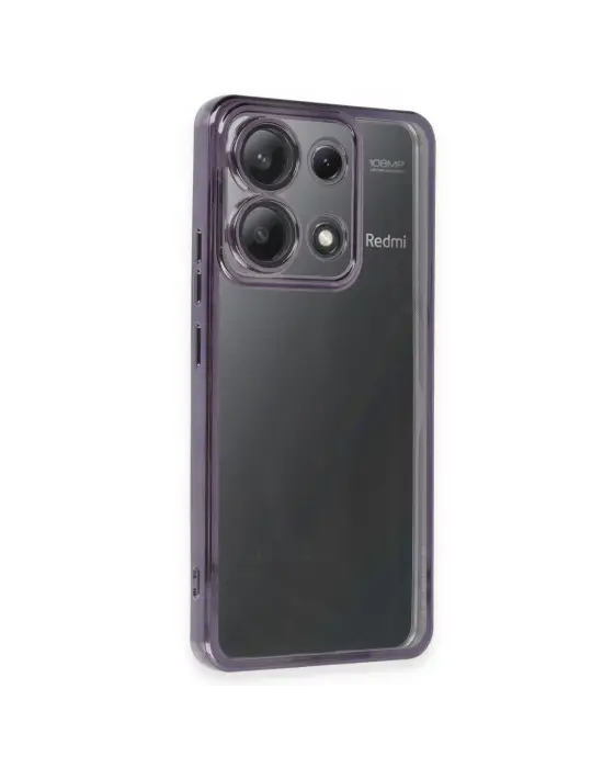 Xiaomi Poco X6 Kılıf Razer Lensli Silikon - Mor