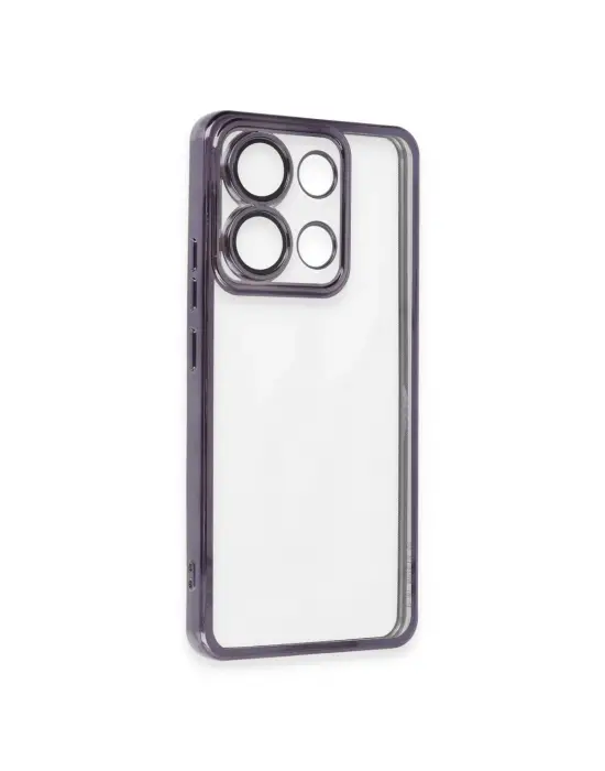 Xiaomi Poco X6 Kılıf Razer Lensli Silikon - Mor