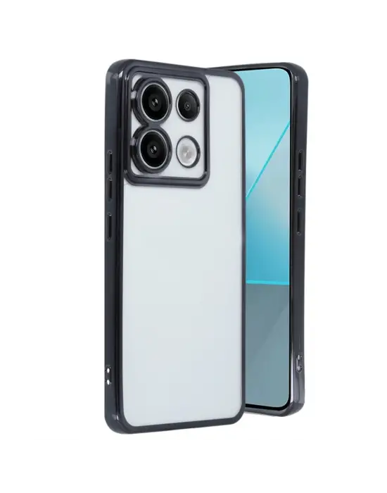 Xiaomi Poco X6 Kılıf Razer Lensli Silikon - Siyah