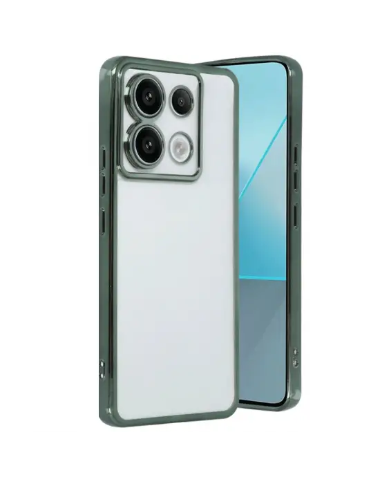 Xiaomi Poco X6 Kılıf Razer Lensli Silikon - Yeşil
