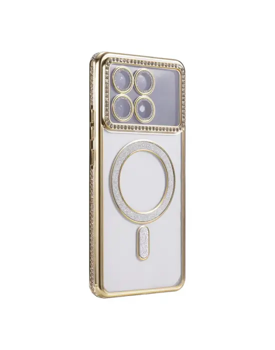 Xiaomi Poco X6 Pro Joke Simli Magneticsafe Kılıf - Gold