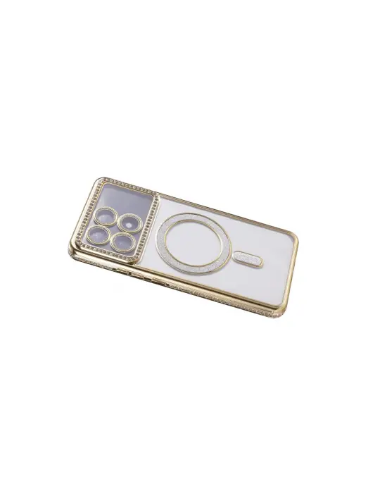 Xiaomi Poco X6 Pro Joke Simli Magneticsafe Kılıf - Gold
