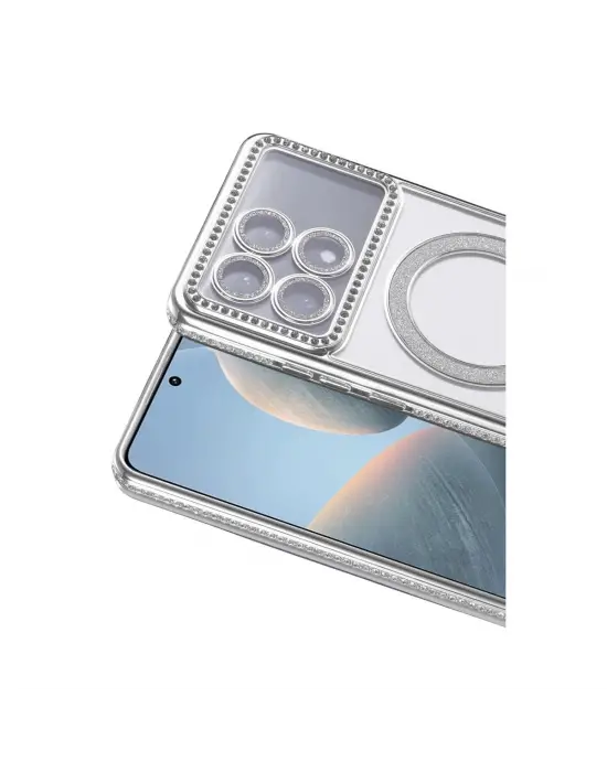 Xiaomi Poco X6 Pro Joke Simli Magneticsafe Kılıf - Gümüş