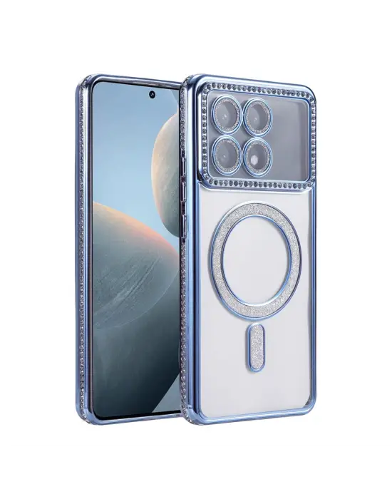 Xiaomi Poco X6 Pro Joke Simli Magneticsafe Kılıf - Mavi