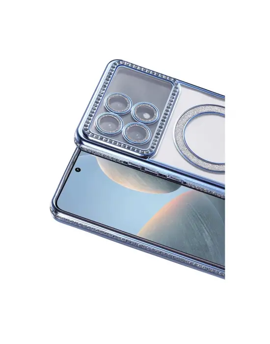 Xiaomi Poco X6 Pro Joke Simli Magneticsafe Kılıf - Mavi