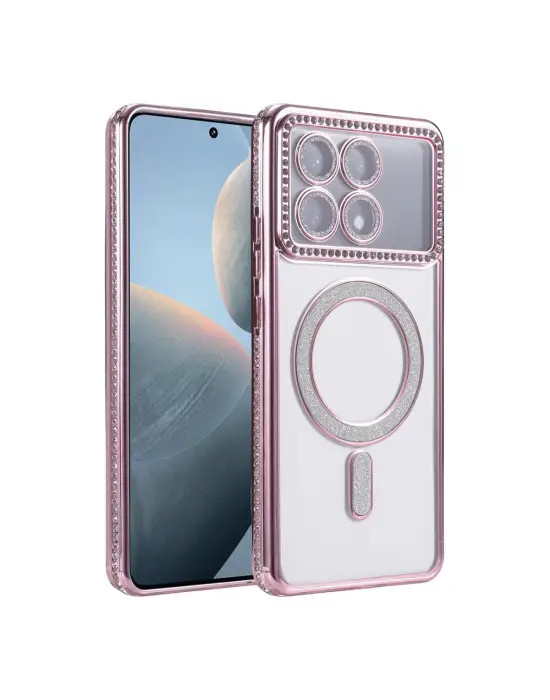 Xiaomi Poco X6 Pro Joke Simli Magneticsafe Kılıf - Pembe