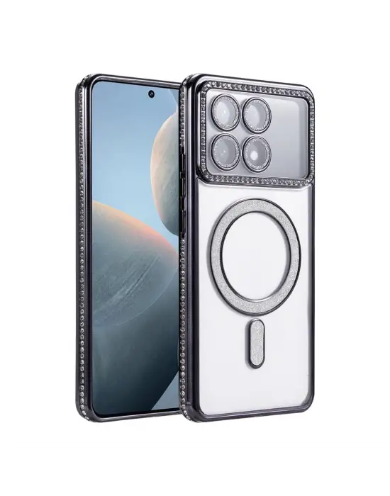 Xiaomi Poco X6 Pro Joke Simli Magneticsafe Kılıf - Siyah