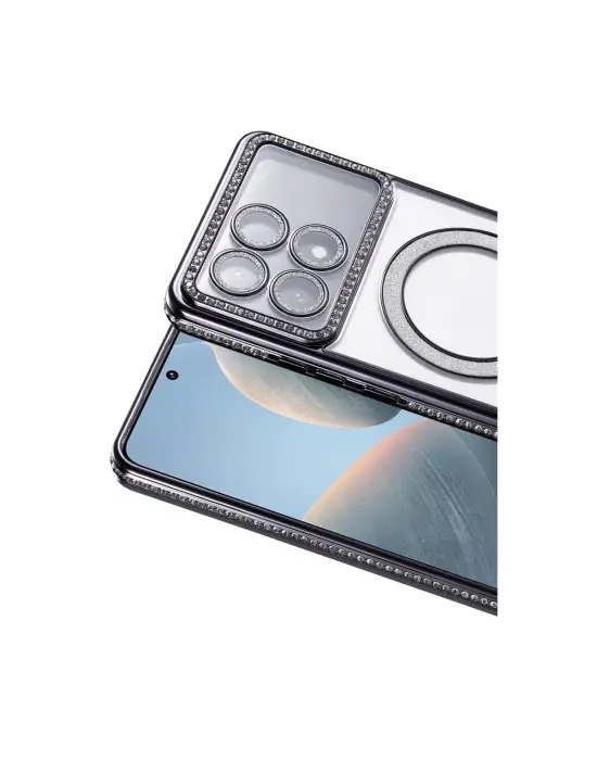 Xiaomi Poco X6 Pro Joke Simli Magneticsafe Kılıf - Siyah