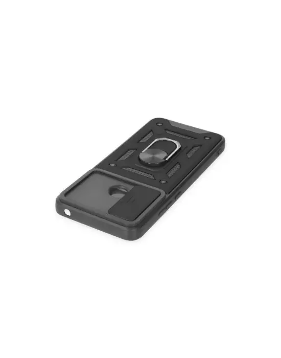 Xiaomi Redmi 10c Kılıf Pars Lens Yüzüklü Silikon - Siyah