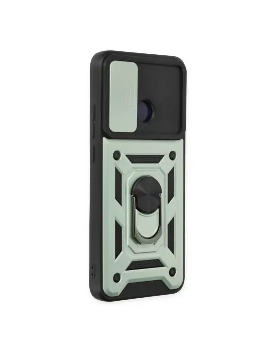 Xiaomi Redmi 10c Kılıf Pars Lens Yüzüklü Silikon - Yeşil