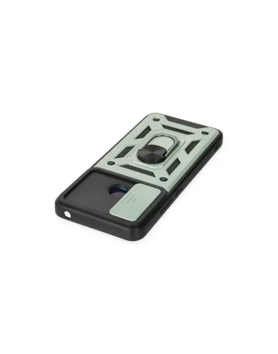Xiaomi Redmi 10c Kılıf Pars Lens Yüzüklü Silikon - Yeşil