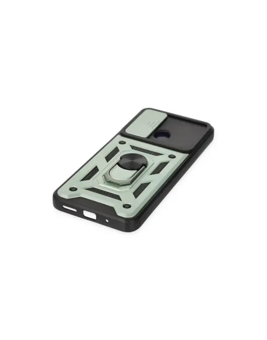 Xiaomi Redmi 10c Kılıf Pars Lens Yüzüklü Silikon - Yeşil
