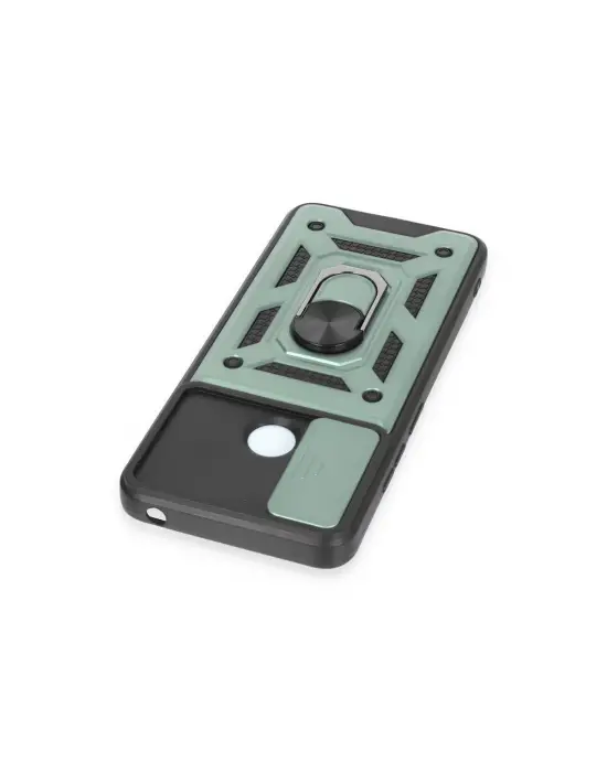 Xiaomi Redmi 12c Kılıf Pars Lens Yüzüklü Silikon - Yeşil