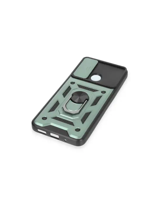 Xiaomi Redmi 12c Kılıf Pars Lens Yüzüklü Silikon - Yeşil