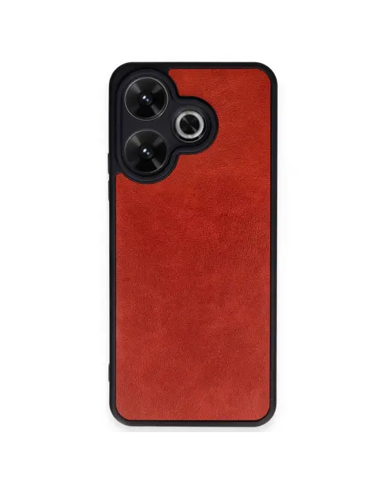 Xiaomi Redmi 13 4g Kılıf Aras Deri Kapak - Kırmızı