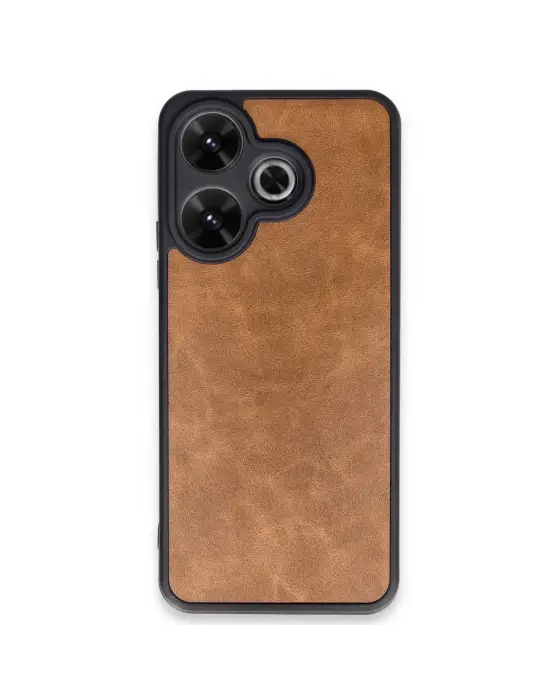 Xiaomi Redmi 13 4g Kılıf Aras Deri Kapak - Taba