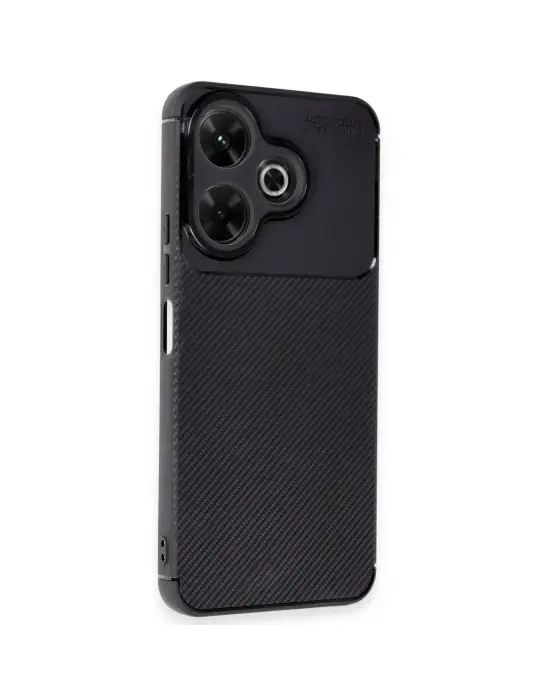 Xiaomi Redmi 13 4g Kılıf Auto Focus Karbon Kapak - Siyah