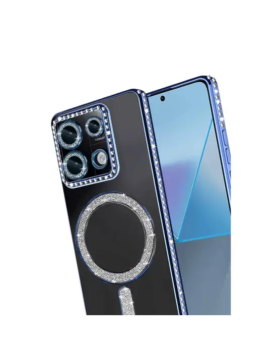 Xiaomi Redmi 13c Joke Simli Magneticsafe Kılıf - Mavi