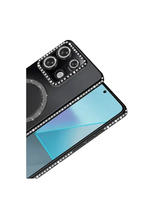 Xiaomi Redmi 13c Joke Simli Magneticsafe Kılıf - Siyah