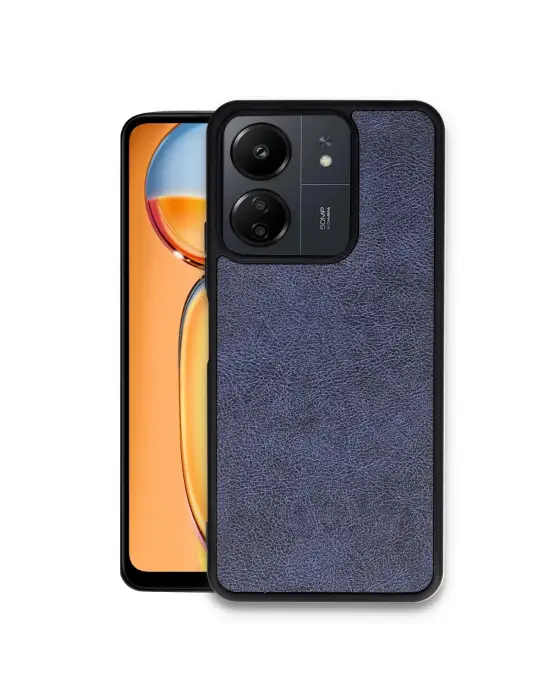 Xiaomi Redmi 13c Kılıf Aras Deri Kapak - Lacivert