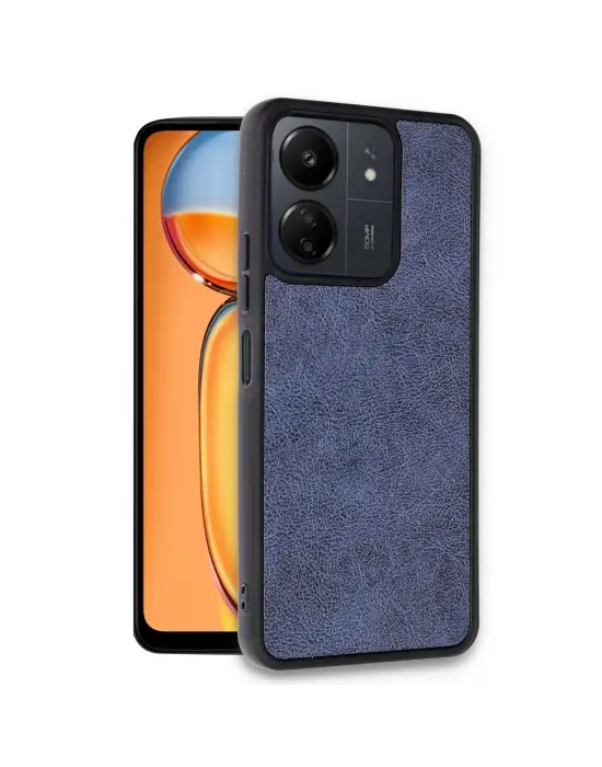 Xiaomi Redmi 13c Kılıf Aras Deri Kapak - Lacivert