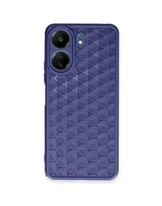 Xiaomi Redmi 13c Kılıf Petek Silikon Kapak - Lacivert