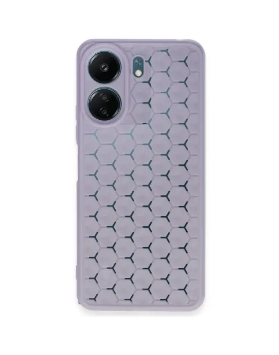 Xiaomi Redmi 13c Kılıf Petek Silikon Kapak - Lila