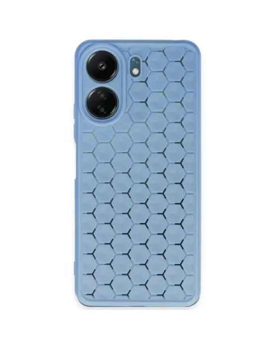 Xiaomi Redmi 13c Kılıf Petek Silikon Kapak - Mavi