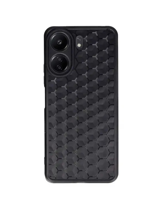 Xiaomi Redmi 13c Kılıf Petek Silikon Kapak - Siyah