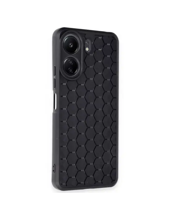 Xiaomi Redmi 13c Kılıf Petek Silikon Kapak - Siyah