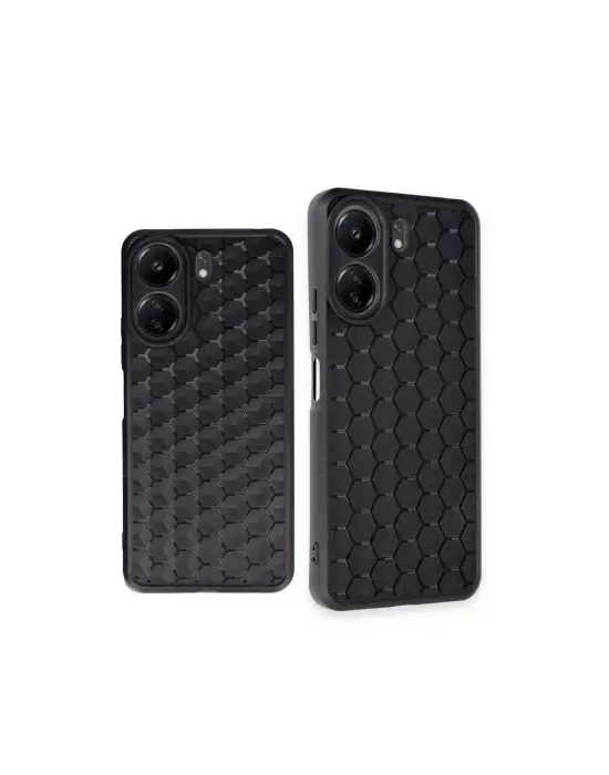 Xiaomi Redmi 13c Kılıf Petek Silikon Kapak - Siyah
