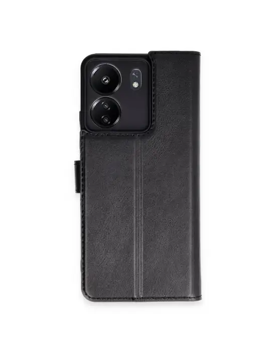 Xiaomi Redmi 13c Kılıf Trend S Plus Kapaklı Kılıf - Siyah