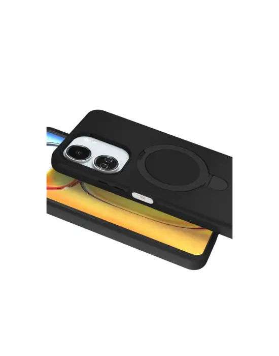 Xiaomi Redmi 13c Regal Magsafe Standlı Kapak - Siyah