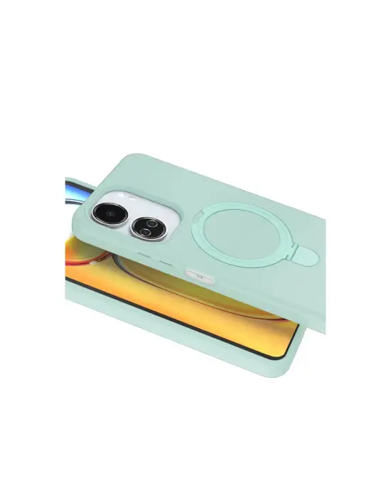Xiaomi Redmi 13c Regal Magsafe Standlı Kapak - Su Yeşili