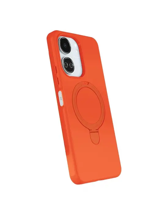 Xiaomi Redmi 13c Regal Magsafe Standlı Kapak - Turuncu